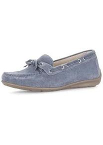 Mokassin Gabor "Mokassin", Damen, Gr. 38,5, blau, Schuhe Mokassin
