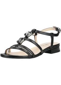 Riemchensandale Nero Giardini "Nero Giardini Sandalen Leder", Damen, Gr. 40, schwarz, Leder, Schuhe Riemchensandale