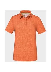 Sch&ouml;ffel Poloshirt SCH&Ouml;FFEL "Polo Shirt Style Fraydo WMN", Damen, Gr. 40, 5115, orange, Oberstoff: 91% Polyester, 9% Elasthan, V-Ausschnitt, Shirts