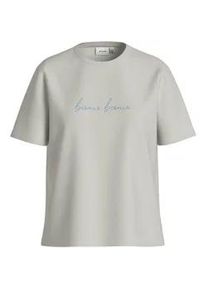 Kurzarmshirt Vila "VISYBILLA FRENCH O-NECK S/S TOP/PB/LC", Damen, Gr. L, snow wei&szlig; detail:bisous all aboard, Jersey, Obermaterial: 100% Baumwolle, bedruckt, regular fit normal, Rundhals, Shirts