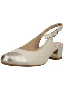 Slingpumps Ara "Ara Pumps Leder", Damen, Gr. 40, beige, Leder, Schuhe Slingpumps