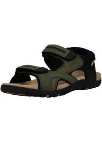 Sandale Geox "Geox Wanderschuhe Nubukleder", Herren, Gr. 45, schwarz, gr&uuml;n, Nubukleder, Schuhe Sandale