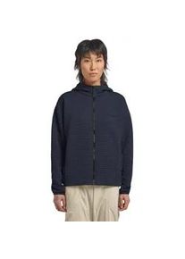 Fleecejacke Jack Wolfskin "MOGARI HOODED FZ W", Damen, Gr. S (36), schwarz navy,, Obermaterial: 95% Polyester, 5% Elasthan. Futter: 100% Polyester, Jacken Fleecejacke, Atmungsaktiv, leicht, &Uuml;bergangsjacke