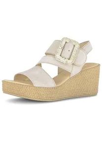 Keilsandalette Gabor "Keilsandalette", Damen, Gr. 37,5, beige, Schuhe
