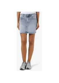 Minirock Noisy may "NMYOLANDA MW DNM SKIRT AZ236LB NOOS", Damen, Gr. XL, light blau denim, Denim/Jeans, Obermaterial: 99% Baumwolle, 1% Elasthan, unifarben, regular fit ca. Mitte Oberschenkel, R&ouml;cke Minirock