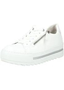 Sneaker Gabor COMFORT "Gabor Comfort Sneaker Leder/Fell", Damen, Gr. 37, wei&szlig;, Leder, Schuhe Sneaker