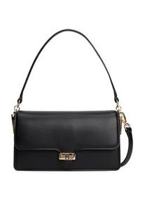 Umh&auml;ngetasche Tommy Hilfiger "TH HERITAGE CONV CROSSOVER", Damen, Gr. B/H/T: 25cm x 15cm x 9cm, schwarz, Lederimitat, Taschen Umh&auml;ngetasche, Damen Tragetasche, Abendtasche mit Logo-Schmuckelement