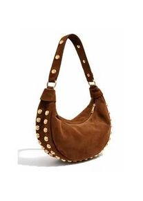 Schultertasche "&Eacute;toile", Damen, Gr. B/H/T: 34cm x 16cm x 8cm onesize, braun, Leder, Collezione Alessandro, Taschen Schultertasche, aus Wildleder, Made in Italy