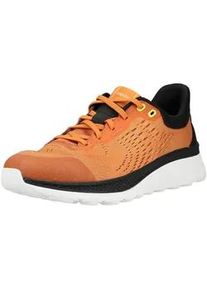 Sneaker Geox "Geox Sneaker Textil", Herren, Gr. 43, schwarz, orange, Textil, Schuhe Sneaker