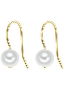 Paar Ohrh&auml;nger Valero Pearls "Set: VP841", gelb (gelbgold), Ohrringe, Damen, 22,3, Silber 925 (Sterlingsilber), mit S&uuml;&szlig;wasser-Zuchtperlen