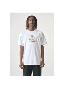 T-Shirt Cleptomanicx, Damen, Gr. S, wei&szlig;, 100% Baumwolle, bedruckt, normal, Rundhals, Shirts T-Shirt, mit gro&szlig;em Frontprint