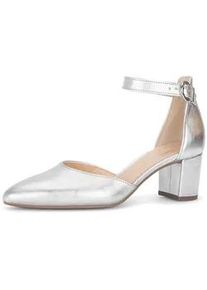 Spangenpumps Gabor "Spangenpumps", Damen, Gr. 39, silber, Schuhe Spangenpumps