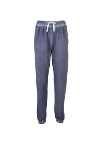 Stoffhose Urban Classics "Urban Classics Damen Ladies Spray Dye Sweatpant", Damen, Gr. S, US-Gr&ouml;&szlig;en, denimblau, 80% Baumwolle, 20% Polyester, loose fit, Hosen Stoffhose