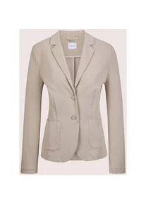 Madeleine Mode Jerseyblazer MADELEINE "Blazer Jersey-Blazer mit Struktur", Damen, Gr. 40, wei&szlig; (cappuccino, perlwei&szlig;), Obermaterial: 67% Baumwolle CO. 32% Polyamid PA. 1% Elasthan EL., Modern, normal, Blazer