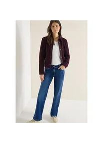 5-Pocket-Jeans Cecil "Style NEELE", Damen, Gr. 32, L&auml;nge 32, mid blau wash, Denim/Jeans, Obermaterial: 83% Baumwolle, 15% Polyester (REPREVE), 2% Elasthan. Futter: 52% Polyester, 48% Baumwolle, unifarben, loose fit lang, Jeans 5-Pocket-Jeans, mit dekorativen Nieten