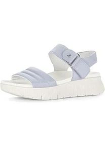 Riemchensandale Gabor, Damen, Gr. 36, hellblau, Glattleder, Schuhe Riemchensandale, Plateau, Sandalette mit Ziern&auml;hten und Niete