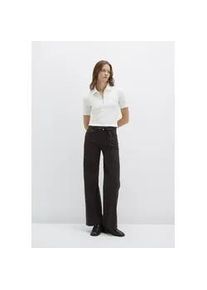 Poloshirt Mavi "HALF ZIP FASHION JERSEY", Damen, Gr. S, antique wei&szlig;, 55% Viskose, 41% Polyester, 4% Elasthan, figurbetont normal, ohne Ausschnitt, Shirts, Top kurzarm