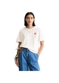 Marc O'Polo T-Shirt MARC O'POLO DENIM "aus Basic Single Jersey", Damen, Gr. S, silky wei&szlig;, Obermaterial: 100% Baumwolle, unifarben, Basic, regular fit, Rundhals, normaler Saum, Shirts T-Shirt