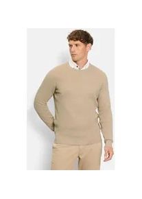 Strickpullover OLYMP "OLYMP Casual Strick", Herren, Gr. S, hellbeige, 89% Baumwolle, 11% Polyamid, Pullover Strickpullover