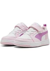 Sneaker Puma "Puma Rebound V6 Lo Sneakers Kinder", Kinder, Gr. 33, pearl pink mauve pop wei&szlig;, Obermaterial: Synthetik, Textil; Futter: Textil; Innensohle: Textil; Laufsohle: Gummi, Schuhe Sneaker