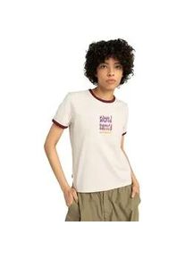 T-Shirt Element "Second Nature Ringer", Damen, Gr. L, oat milk, Obermaterial: 100% Walkfrottier;, Shirts T-Shirt