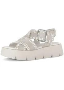 Plateausandaletten Gabor "Plateau Sandale", Damen, Gr. 41, beige, Schuhe