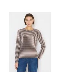 Langarmshirt Cecil, Damen, Gr. L (42), urban taupe, Stoff, 54% Viskose, 41% Polyester, 5% Elasthan, gestreift, comfort fit normal, Rundhals, B&uuml;ndchen, Shirts Langarmshirt, im Streifen-Design