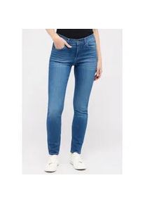 Straight-Jeans Angels "CICI", Damen, Gr. 38, L&auml;nge 32, blau (mid blau used), Denim/Jeans, Obermaterial: 92% Baumwolle, 6% Polyester, 2% Elasthan, slim fit, Jeans Straight-Jeans, Straight-Schnitt, Slim fit Passform, aus Baumwollmischung