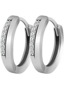 Adelia&acute;s Klappcreolen ADELIA ́S "Damen Ohrringe &ndash; Klappcreole aus 925 Silber mit Zirkonia", Damen, Gr. Damen, Silber 925 (Sterlingsilber), silber, Ohrringe Klappcreolen, Ideal als Geschenk zum einen besonderen Tag