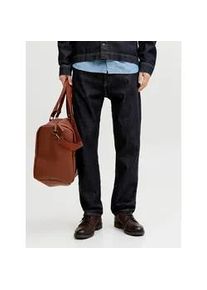 Jack & Jones Loose-fit-Jeans JACK & JONES "JJICHRIS JJORIGINAL SBD 921 SN", Herren, Gr. 34, L&auml;nge 30, blau denim, Denim/Jeans, Obermaterial: 100% Baumwolle, leichte Abriebeffekte, loose fit lang, Jeans, Baumwolle, loose fit