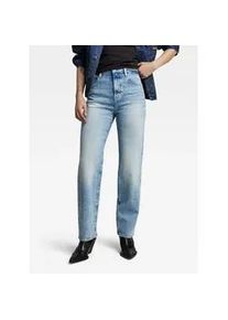 G-Star Raw 5-Pocket-Jeans G-STAR "Viktoria High Straight Jeans", Damen, Gr. 24, L&auml;nge 32, vintage olympic blau, Obermaterial: 79% Baumwolle, 20% Baumwolle, 1% Elasthan, Jeans 5-Pocket-Jeans