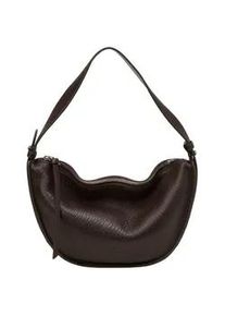 Marc O'Polo Umh&auml;ngetasche MARC O'POLO "im Slouchy-Shape mit festem Boden", Damen, Gr. B/H/T: 31cm x 16cm x 8cm, schwarz cherry, Leder, unifarben, Taschen Umh&auml;ngetasche