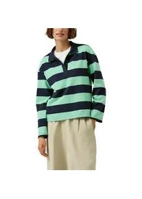 Langarmshirt s.Oliver, Damen, Gr. 46, gr&uuml;n, Jersey, Obermaterial: 100% Baumwolle, gestreift, h&uuml;ftbedeckend, Rundhals, Shirts Langarmshirt, im Streifen-Design