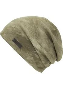 Beanie Chillouts "Opua Hat", Herren, khaki, Web, Baumwollmischung, meliert, M&uuml;tzen Beanie, Materialmix, dehnbar, doppellagig