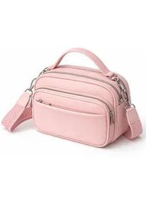 Umh&auml;ngetasche TONI & FRIENDS "Knaller", Damen, Gr. B/H/T: 28cm x 20cm x 10cm onesize, rosa, Polyurethan (PU), Taschen Umh&auml;ngetasche, aus softem Material, mit 5 F&auml;chern