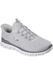 Slip-On Sneaker Skechers "GLIDE-STEP", Herren, Gr. 40, hellgrau, Mesh, Schuhe, Schlupfschuh, Freizeitschuh, Trainingsschuh mit praktischem Gummizug