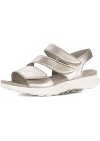 Riemchensandale Gabor "Riemchensandale", Damen, Gr. 37,5, gold, Schuhe Riemchensandale