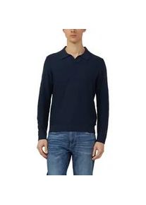 Strickpullover s.Oliver, Herren, Gr. 3XL, navy, Strick, Obermaterial: 100% Baumwolle, unifarben, normal h&uuml;ftbedeckend, Rundhals, B&uuml;ndchen, Pullover Strickpullover, mit Polokragen