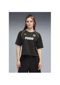 T-Shirt Puma "SPORT RELAXED JERSEY", Damen, Gr. L, Puma schwarz, Piqu&eacute;, Obermaterial: 100% Polyester, unifarben, relaxed fit normal, Rundhals, Shirts T-Shirt, mit DryCELL-Technologie, Kurzarm, Rundhalsausschnitt