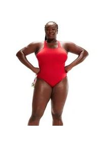 Badeanzug Speedo "Eco Speedo", Damen, Gr. 36, N-Gr, rot, Microfaser, Polyester, unifarben, Badeanz&uuml;ge Badeanzug, hohe Flexibilit&auml;t, Unterst&uuml;tzung der Schulterbewegungen