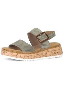 Plateausandaletten Gabor "Plateau Sandale", Damen, Gr. 44, gr&uuml;n, Schuhe