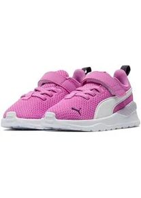 Sneaker Puma "ANZARUN LITE AC INF", Kinder, Gr. 20, mauve pop, Puma wei&szlig;, deep plum, Textil, Schuhe Sneaker, mit Klettverschluss, mit CMEVA-D&auml;mpfung, aus Textil