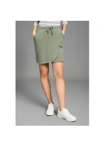 Jerseyrock Kangaroos, Damen, Gr. 32, khaki, Jersey, Obermaterial: 95% Baumwolle, 5% Elasthan, bequem mini, R&ouml;cke, in Wickeloptik mit elastischem Bund