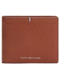 Geldb&ouml;rse Tommy Hilfiger "TH CORP CC AND COIN", Herren, cognac, Leder, Kleinlederwaren, Unisex Geldbeutel, Portemonnaie mit Logoschriftzug