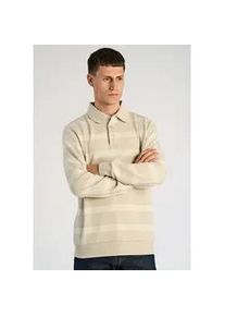 Sweatshirt LINDBERGH, Herren, Gr. XXL, sand, Sweatware, Obermaterial: 85% Baumwolle, 15% Polyester, colorblocking, gestreift, normal h&uuml;ftbedeckend, Rundhals, B&uuml;ndchen, Sweatshirts Sweatshirt, mit Colorblocking-Streifen und Polokragen