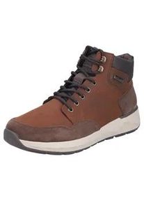 Winterboots Rieker, Herren, Gr. 47, nussbraun, dunkelbraun, Leder, Textil, Veloursleder, Schuhe Winterboots, Schn&uuml;rboots, Stiefelette mit wasserabweisender RiekerTEX-Membran