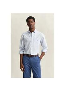 Langarmhemd Gant "REG CLASSIC POPLIN GINGHAM SHIRT", Herren, Gr. 4XL, N-Gr, light blau, Popeline, Obermaterial: 100% Baumwolle, kariert, regular fit h&uuml;ftbedeckend, 1-Knopf-Manschette, Hemden, mit Logostickerei, Baumwoll-Popeline