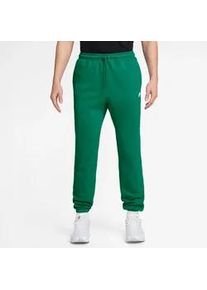 Sporthose Nike SPORTSWEAR "Nike Club Men's Cuffed Brushed Fleece Pants", Herren, Gr. XL, N-Gr, malachite, malachite, wei&szlig;, Obermaterial: 80% Baumwolle, 20% Polyester, Hosen Sporthose, sportlicher Stil, f&uuml;r vielseitige sportliche Aktivit&auml;ten