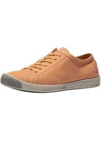 Sneaker Softinos "Softinos Sneaker Leder", Damen, Gr. 37, orange, Leder, Schuhe Sneaker