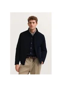 Blouson Bugatti "Regular Fit", Herren, Gr. 58, 390, marine, 100% Polyester, unifarben, regular fit, Jacken Blouson, wasserabweisend mit Cord-Details